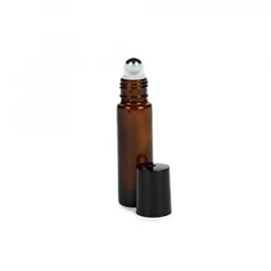 50ml Glass Roll On Bottle Clear Amber Essential Oil Roll-on Bottle with Gold Cap
