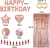 Import 50pcs Rose Gold Birthday Party Supplies HAPPY BIRTHDAY Foil Balloon Banner Confetti Balloons Decorations Kit from China