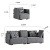 Import 6025 simple designs home furniture living room sectional fabric sofa set 6025 from China