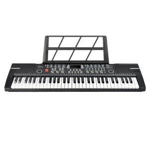 61 Keys Electronic Keyboard Piano with Microphone and Piano Score Stand Musical Toy for Children BD-612 Battery USB Dual-purpose