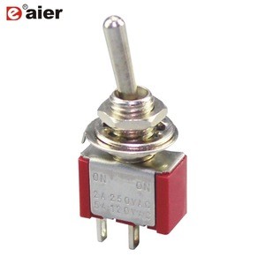 6MM Single Pole 2 Pin MTS 6A ON OFF Toggle Switch