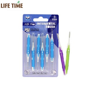 6pcs oral clean  more effective using fashionable interdental brush easy hold