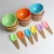 Import 7 Colors Children Plastic Ice Cream Bowls Spoons Set Durable Ice Cream Tools Kid Couples Gifts Lovely Dessert Bowl H364 from China