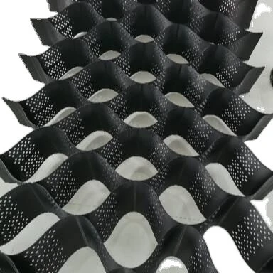 75*356mm textured perforated HDPE geocell for  a dirt area which is resistant to erosion