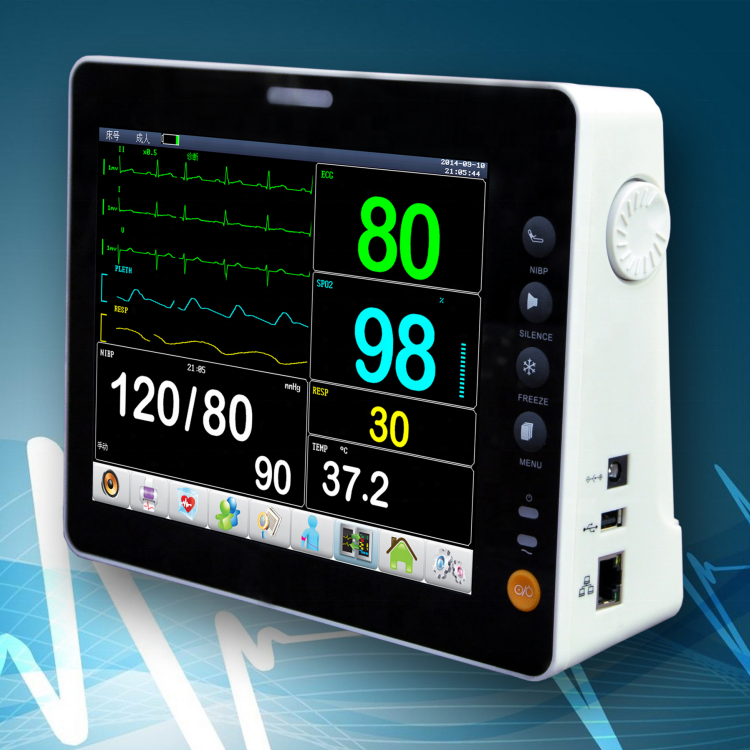 Buy 8 Inch Blood Pressure Medical Equipment Bedside Patient Monitor ...