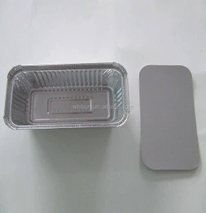 8011 Take-away disposable square aluminium foil container for food