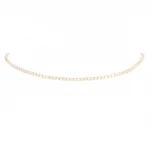 925 sterling silver gold plated classic handmade jewelry custom 2mm CZ tennis choker necklace