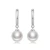 Import 925 Sterling Silver Rice Tear Drop Round Shape White Natural Genuine Fresh Water Real Freshwater Pearl Earrings from China