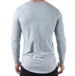 95% cotton 5% elastane mens plain fitted t shirt