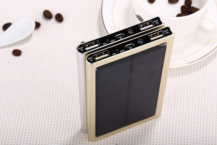 9mm universal portable battery wallet compact charging led flashlight custom rohs slim ac mini solar powerbank 20000mah