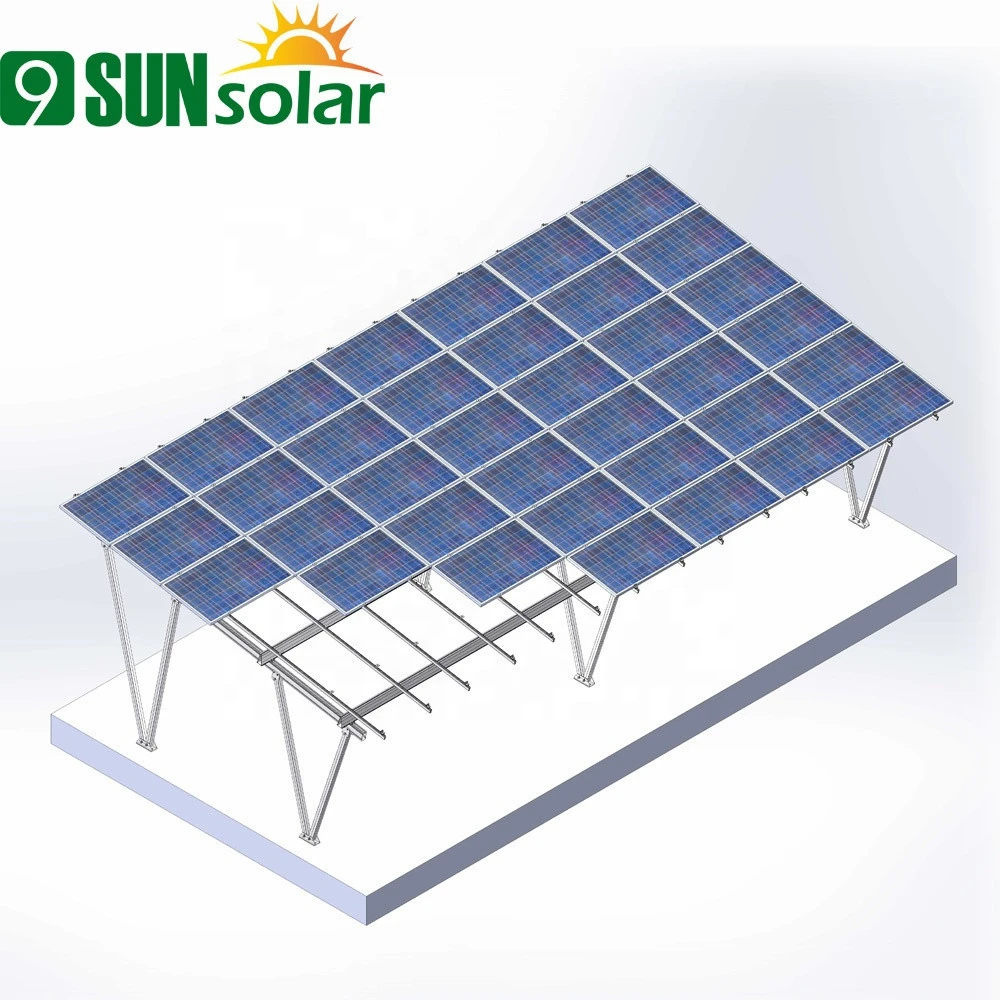 9Sun Solar 10kw inverter home solar panel  Carport mounting stand energy power system