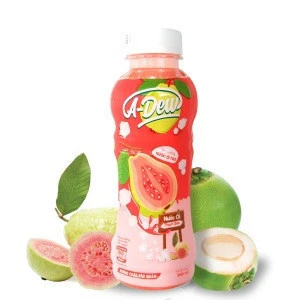 A-DEW Brand Guava Juice Drink Nata De Coco 360ml PET Bottles