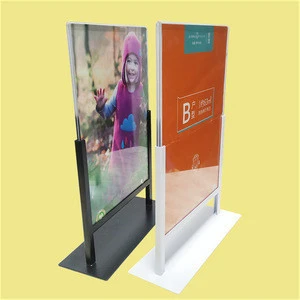A4 acrylic metal base Oilfield Stabilizer store display Energy Mineral Equipment poster stand Controller sign holder