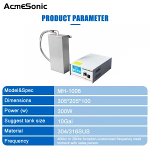 AcmeSonic Immersible Submersible Vibration Plate Ultrasonic Transducers Box 1800W 28KHZ 40KHZ