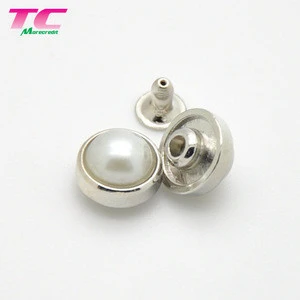 Acrylic Colorful Pearl Rivet Metal Decoration Dome Pearl Rivets