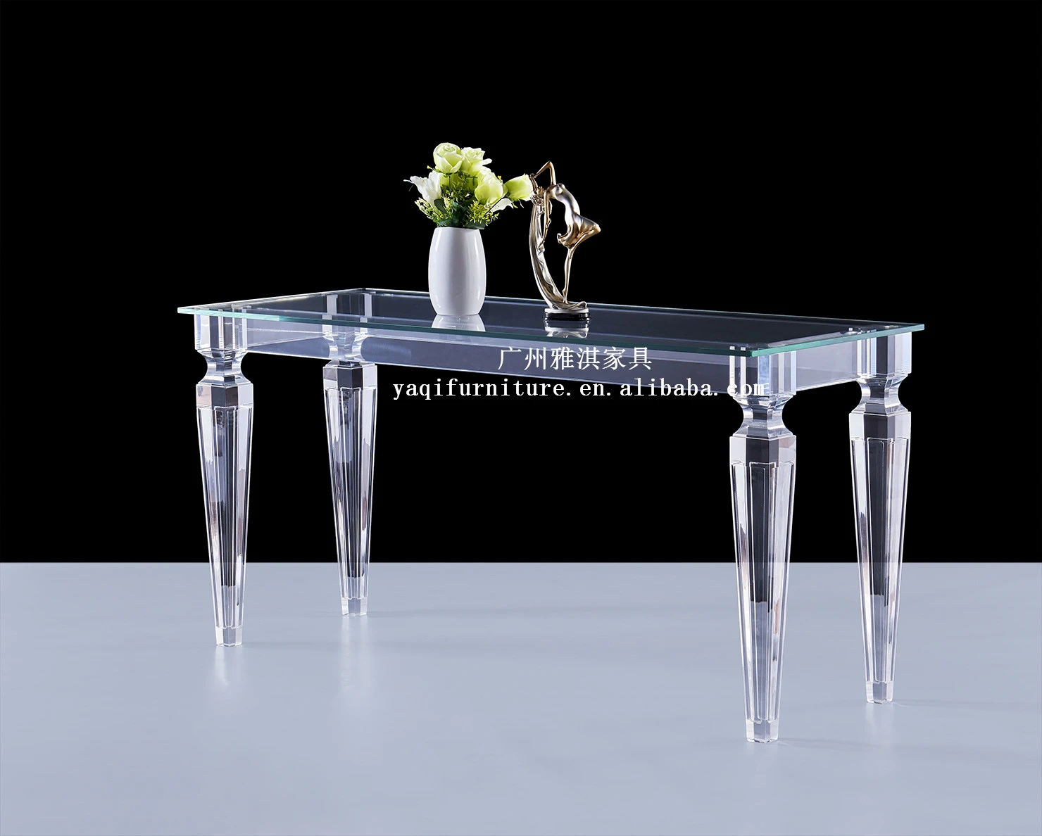 acrylic dinner table modern design transparent glass table living room furniture table