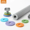 Adjustable silicone Rolling Pins Dough Roller Stick with 4 Thickness Rings for Baking Pizza Pie Cookie Pastry Non Stick