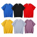 AG20202 240g Wholesales blank plain cotton o-neck t shirt unisex custom logo oversized blank t-shirt