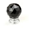 AKK1795 Wholesale fashion modern black faceted ball Crystal Handle Furniture Knobs/ Pull Glass Cabinet Handles