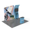 aluminum tension fabric display exhibition booth with trade show shelf