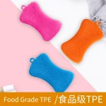 Amazon Hot Sale Kitchen Silicone Dishwashing Cleaning Brush Silicone Dish Scrubber