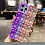 Amazon Hot Sell Reliever Stress Fidget Toys Push It Bubble Phone case for iPhone 12 11 Pro Max Cell Phone Accessories
