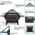 Import Amazon Hot Selling 32 Inch Large Charcoal Wood Burning Firepit Patio Backyard Square Fire Pit With BBQ Grill from China