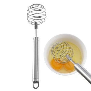 Amazon Hot-selling Multi-functional Stainless Steel Kitchen Egg beater Manual Egg Whisk