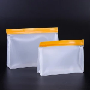 Amazon Stand Up Leakproof Reusable Freezer Bags Washable Gallon Sandwich Bags PEVA Reusable Food Storage Bags