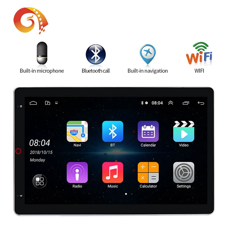 Android Car Multimedia Video Dvd Player 360 Degree Rotatable 11 Inch Auto Radio Stereo