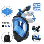 Anti-Fog Full Face Snorkeling Mask  Adult Snorkel Mask 180 Degree View Kids Diving Mask