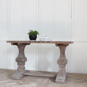 antique rustic wood wall console table for living room