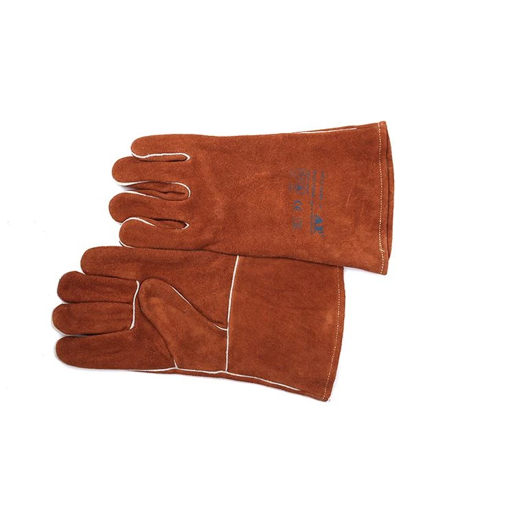 AP-0808 CE approved cow split leather glove Safety Working Gloves heavy duty Welding Gloves