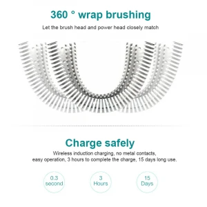 Auto Toothbrush Rechargeable  U Types Heads Oral Cleaner 360 degree Ultra Sonic Smart Teeth Automatic brush Electric Toothbrush