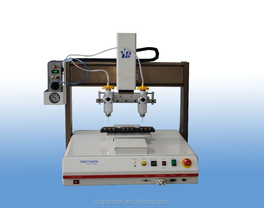 Automatic desktop silicone sealant gluing mixing dispensing coating machine