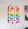 Baby Bed Bell Toys  Nordic Style Bamboo plus Felt Wind Chime Handicraft Wind Bell Decoration  Baby Toys Hanging