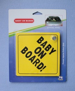 Baby on board car signs, baby in car sticker