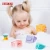 Import baby rubber rattle teether toy stacking hand touch squeeze blocks number animal silicone soft building blocks with sound from China