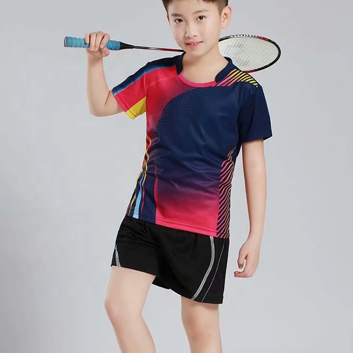 Badminton clothing sublimation printing fitted shirt sets team club tennis sportswear uniform