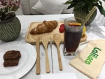 Bamboo Utensils Cutlery Set - Reusable Cutlery Travel Set - Reusable Wooden Fork Knife Spoon - Eco   Friendly, Natural Organic F