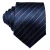 Barry Wang Blue Business Style 100% Silk Fashion Men Tie Striped Pattern Neck Tie