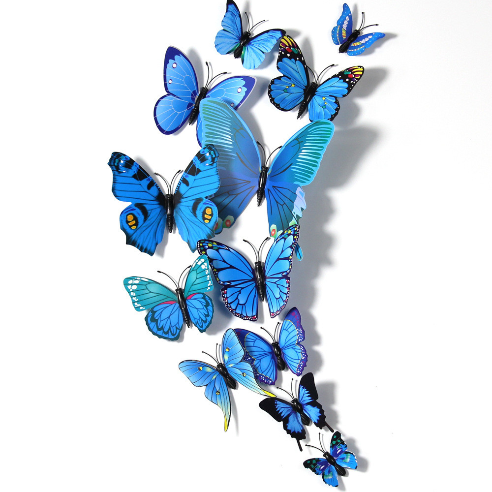 Buy Beautiful 3d Butterfly Wall Sticker Decals Removable Diy Home ...