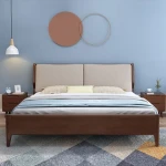 bedroom furniture bett cama matrimonial Home luxury bed frame solid wooden bed storage complet Lit en bois queen king size bed