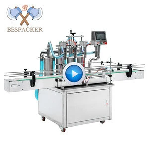 Bespacker YT4T-4G Automatic pneumatic stainless steel bottle filling machine for liquid mineral water juice packing