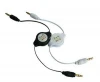 Best design 3.5 mm digital audio aux cable retractable audio cable for Multi-media Equipment