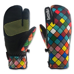 Best design women ladies thin  ski gloves heated snowboarding gloves