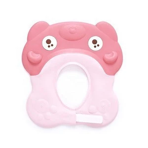 Best sale baby shampoo cap cute bear design protective safety baby shower cap