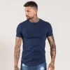 Best Selling Men Clothing Sublimation Print American Sized Plain Silk Screen V-Neck Men T-Shirt