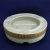 Best selling nice design unique round custom ceramic cigar ashtray with custom logo with golden rest