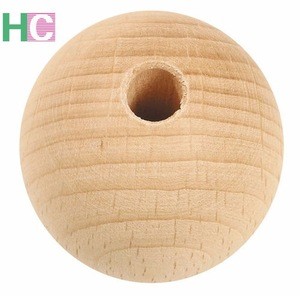 Best Selling Unfinished Wooden Beads Decor with Holes Wholesale